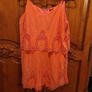 Saks Avenue coral color romper